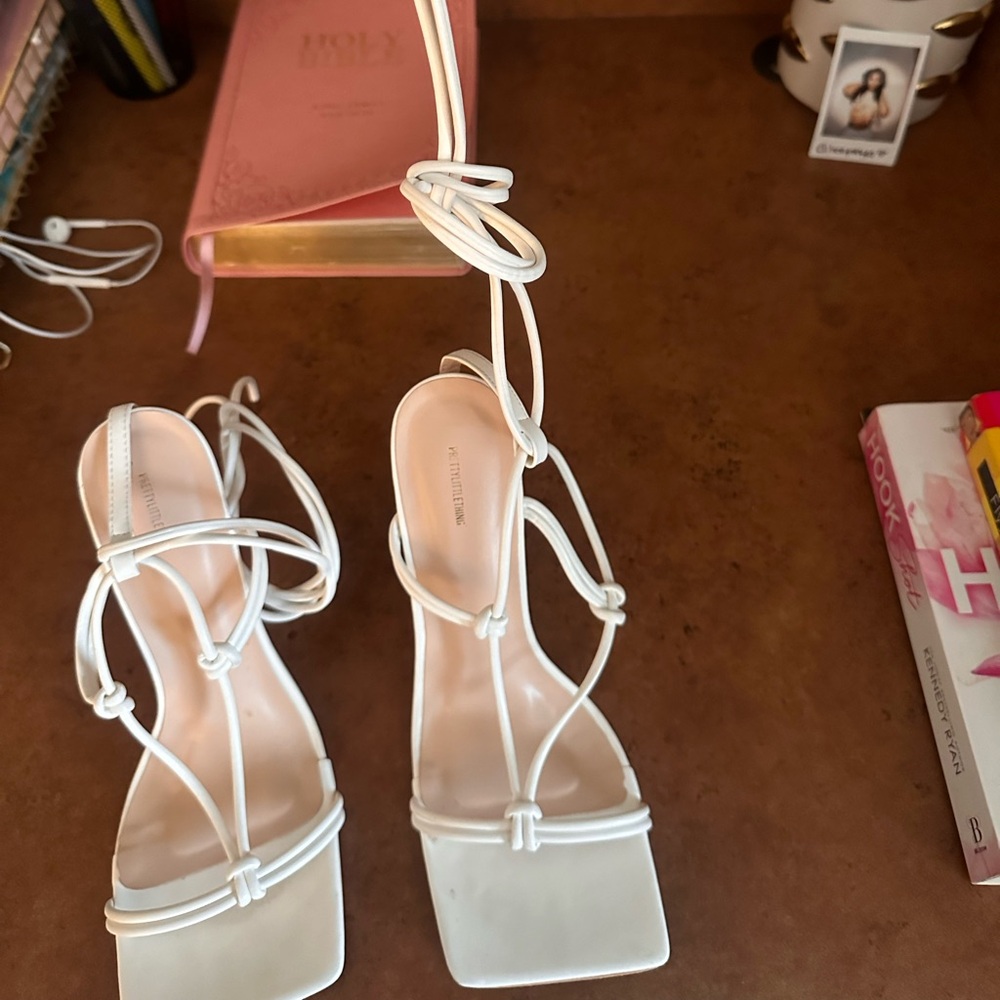 Elegant White Strappy Sandals